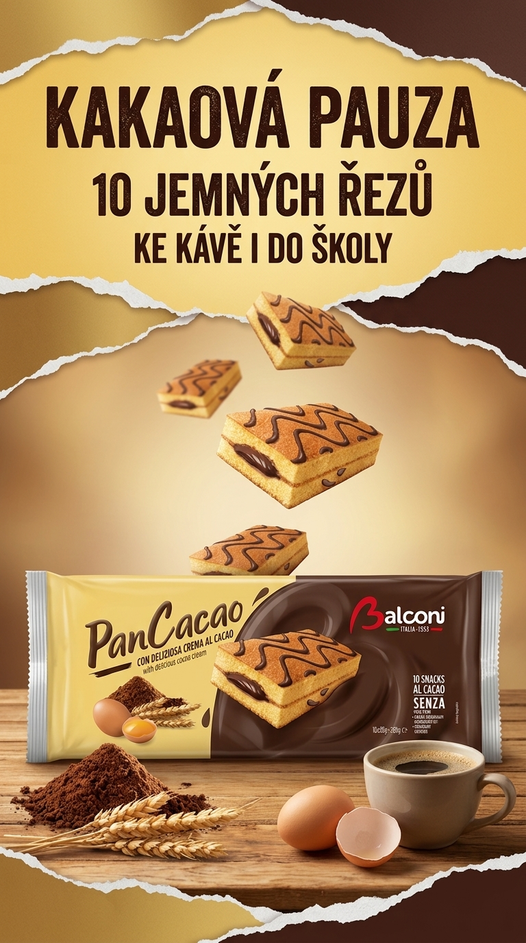 Balconi PanCacao kakaový piškotový řez 10 ks, 280 g - lifestyle poster
