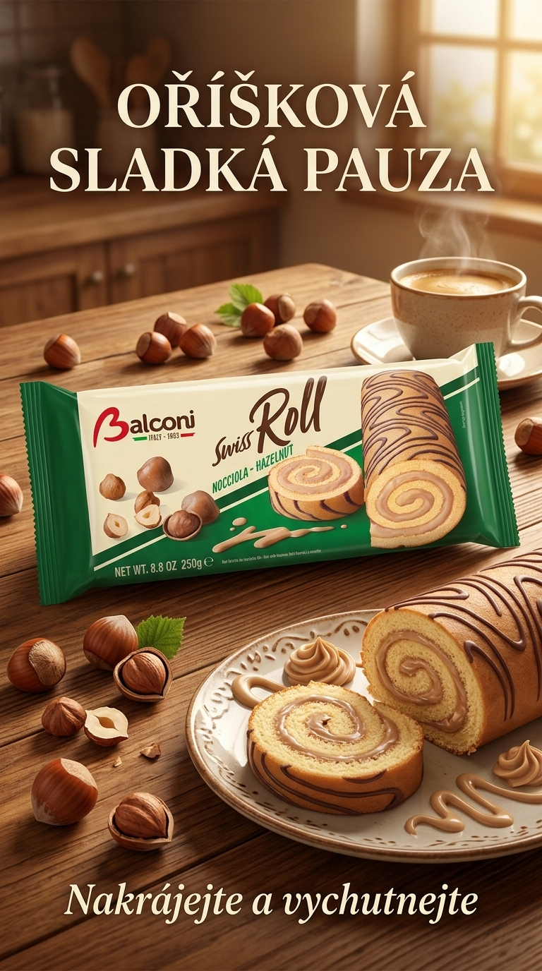 Balconi oříšková roláda Swiss Roll Nocciola - lifestyle poster
