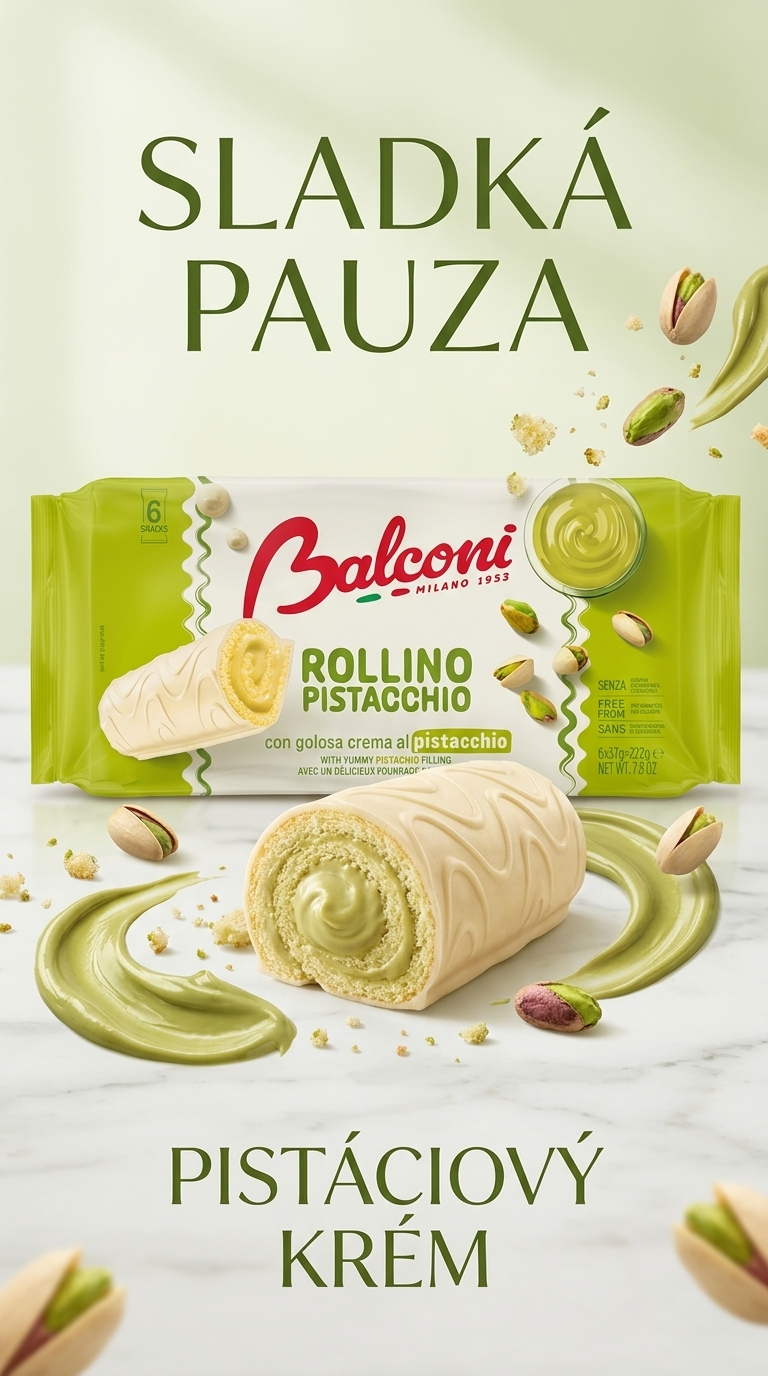 Balconi Rollino pistáciové rolky 6 ks, 222 g - lifestyle poster