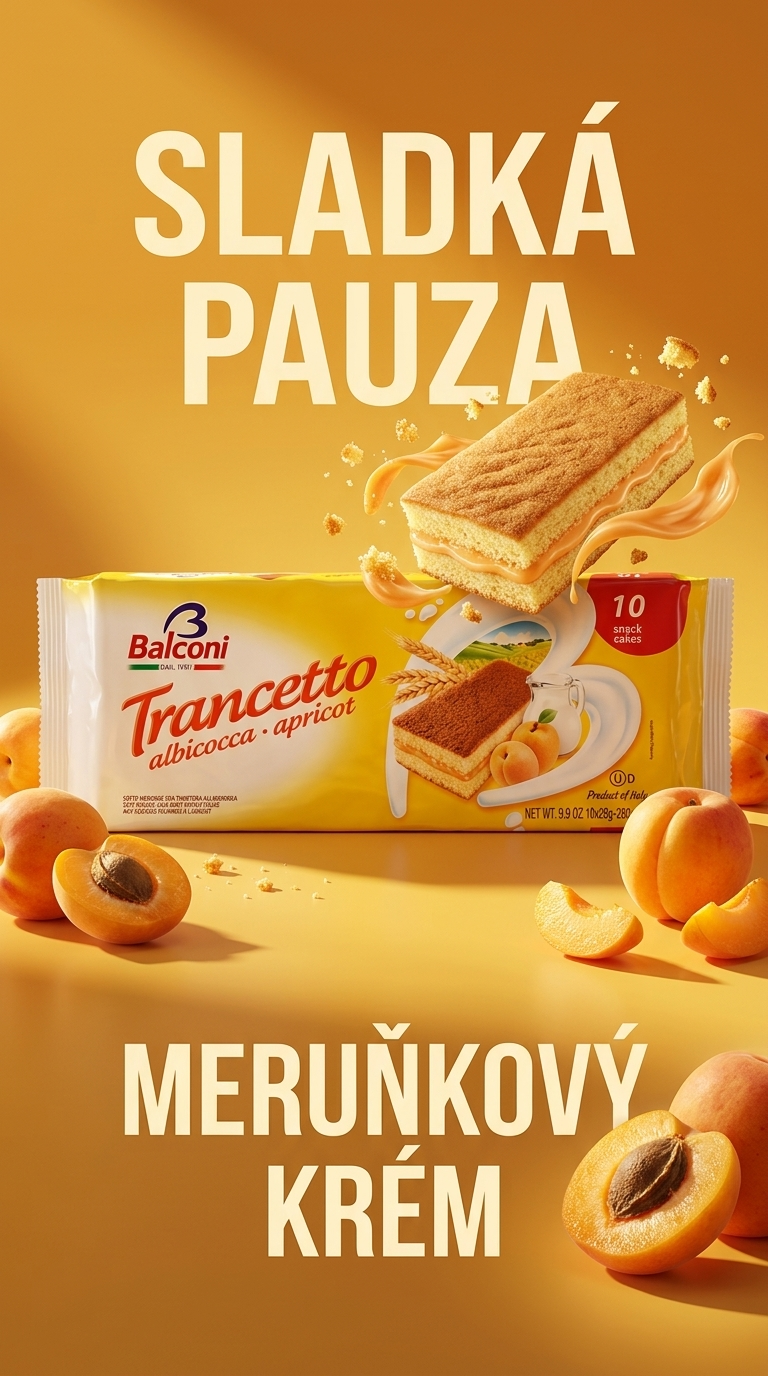 Balconi Trancetto Albicocca meruňkové piškotové řezy 10 ks, 280 g - lifestyle poster
