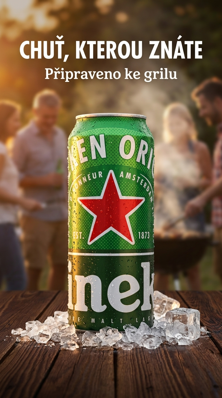 Heineken světlý ležák v plechu 4,5 % 0,5 l - lifestyle poster