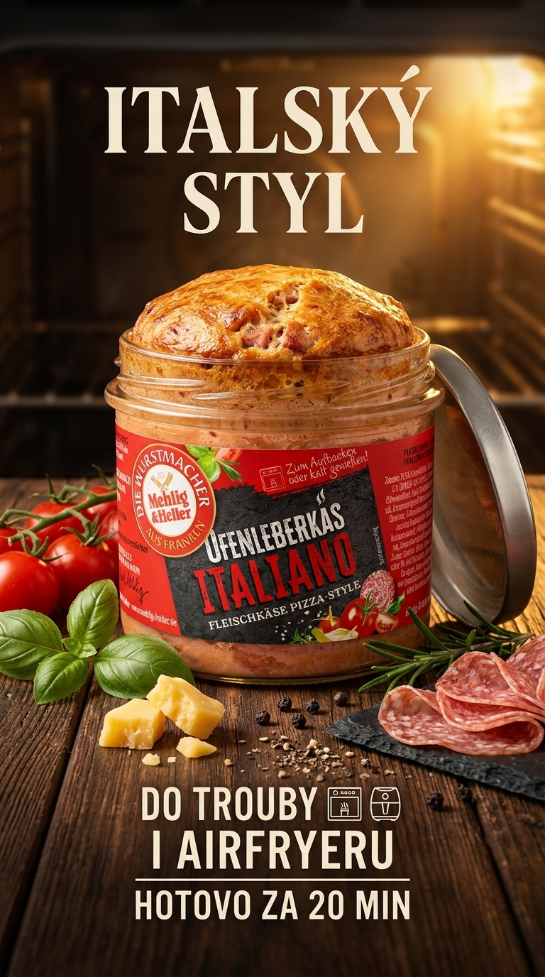 Mehlig & Heller pečená masová sekaná Italiano ve skle 250 g - lifestyle poster