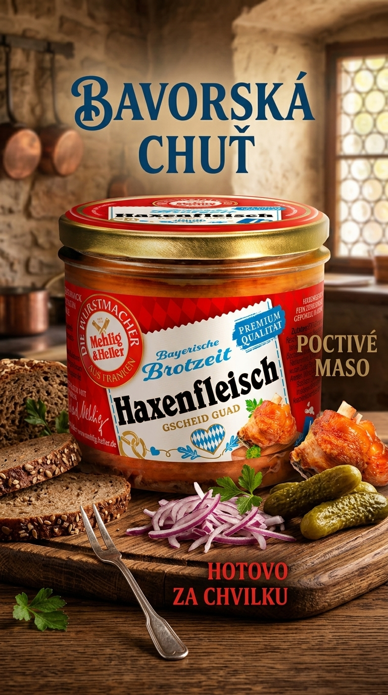 Mehlig & Heller bavorské vepřové koleno v aspiku ve skle 250 g - lifestyle poster