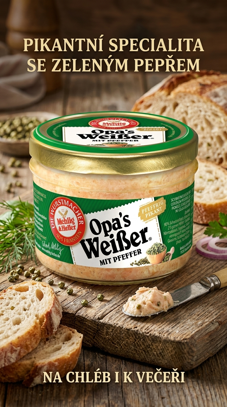 Mehlig & Heller Opa's Weißer s pepřem vepřová masová specialita ve skle 200 g - lifestyle poster