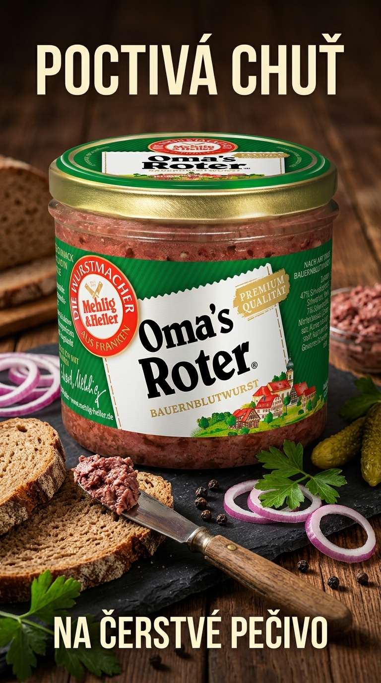 Mehlig & Heller Oma's Roter krvavá masová pomazánka ve skle 250 g - lifestyle poster