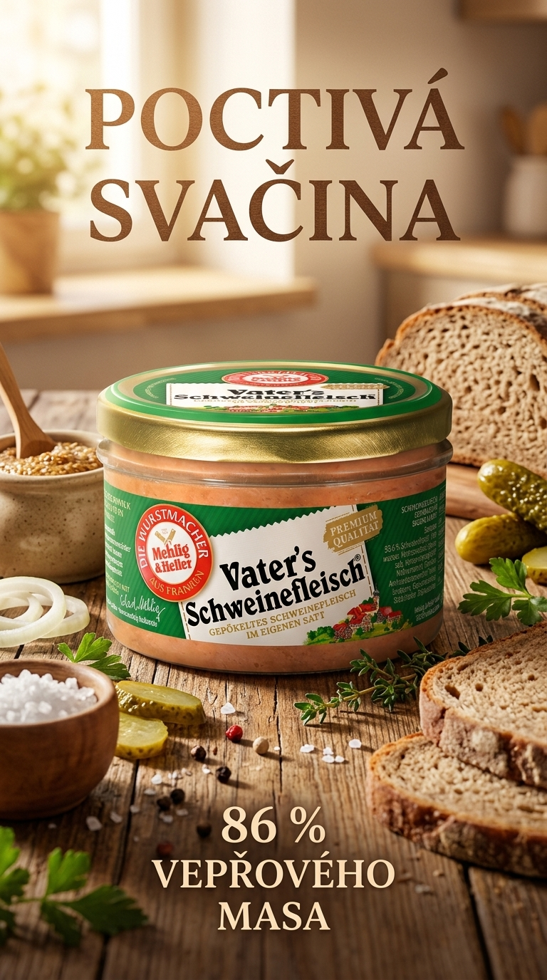 Mehlig & Heller vepřové maso ve vlastní šťávě 200 g - lifestyle poster
