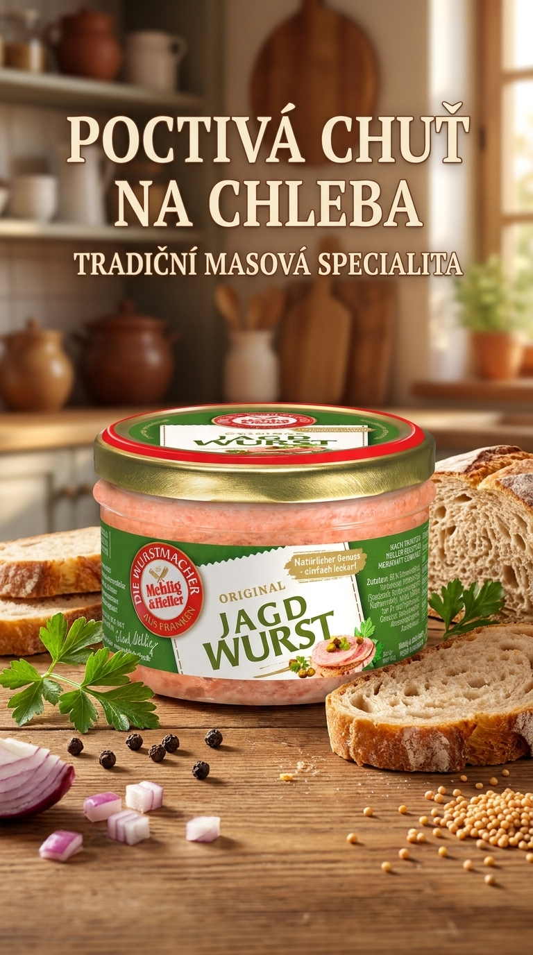 Mehlig & Heller Maminčin lovecký salám ve skle 200 g - lifestyle poster