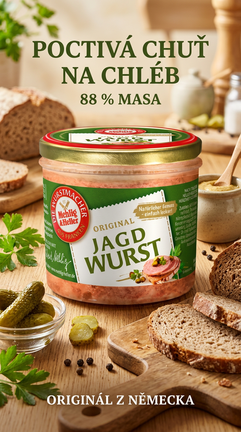 Mehlig & Heller originální lovecká uzenina ve skle 250 g - lifestyle poster