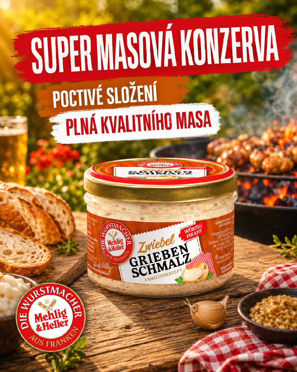 Mehlig & Heller škvarkové sádlo s cibulkou 160 g - lifestyle poster