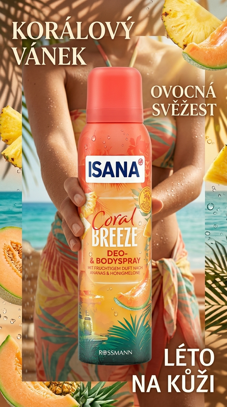 Isana Coral Breeze deodorant a tělový sprej 150 ml - lifestyle poster