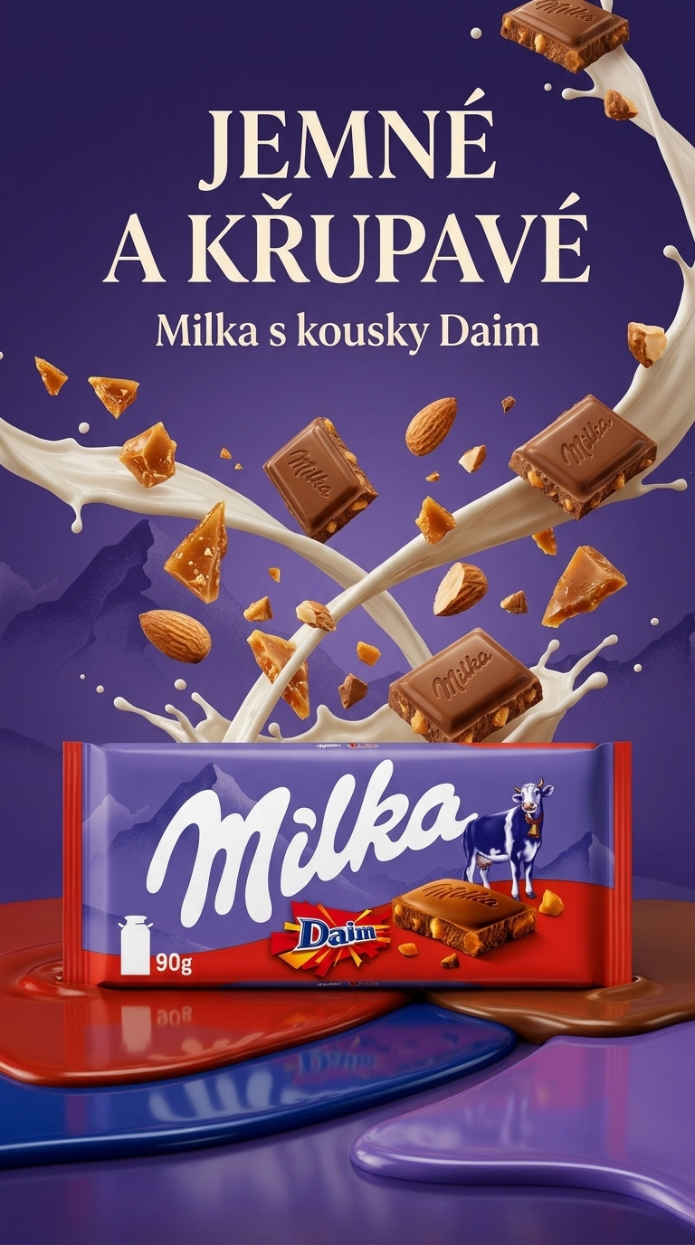 Milka Daim 90 g - lifestyle poster