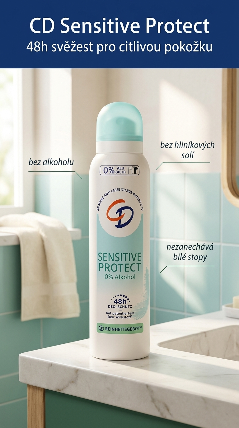 CD deodorant ve spreji Sensitive Protect 150 ml - lifestyle poster