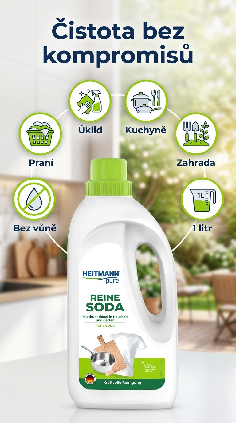Heitmann čisticí soda 1000 ml - mobilní infografika