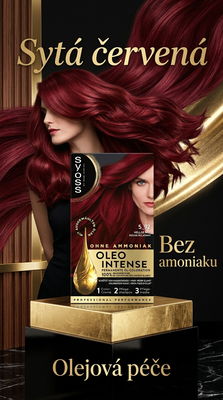 Syoss Oleo Intense barva na vlasy 5-92 světlá červená 1 ks - lifestyle poster