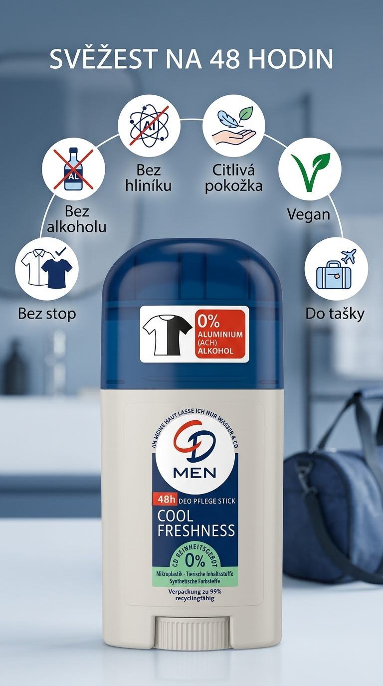 CD Men tuhý deodorant Cool Freshness 1 ks 40 ml - mobilní infografika