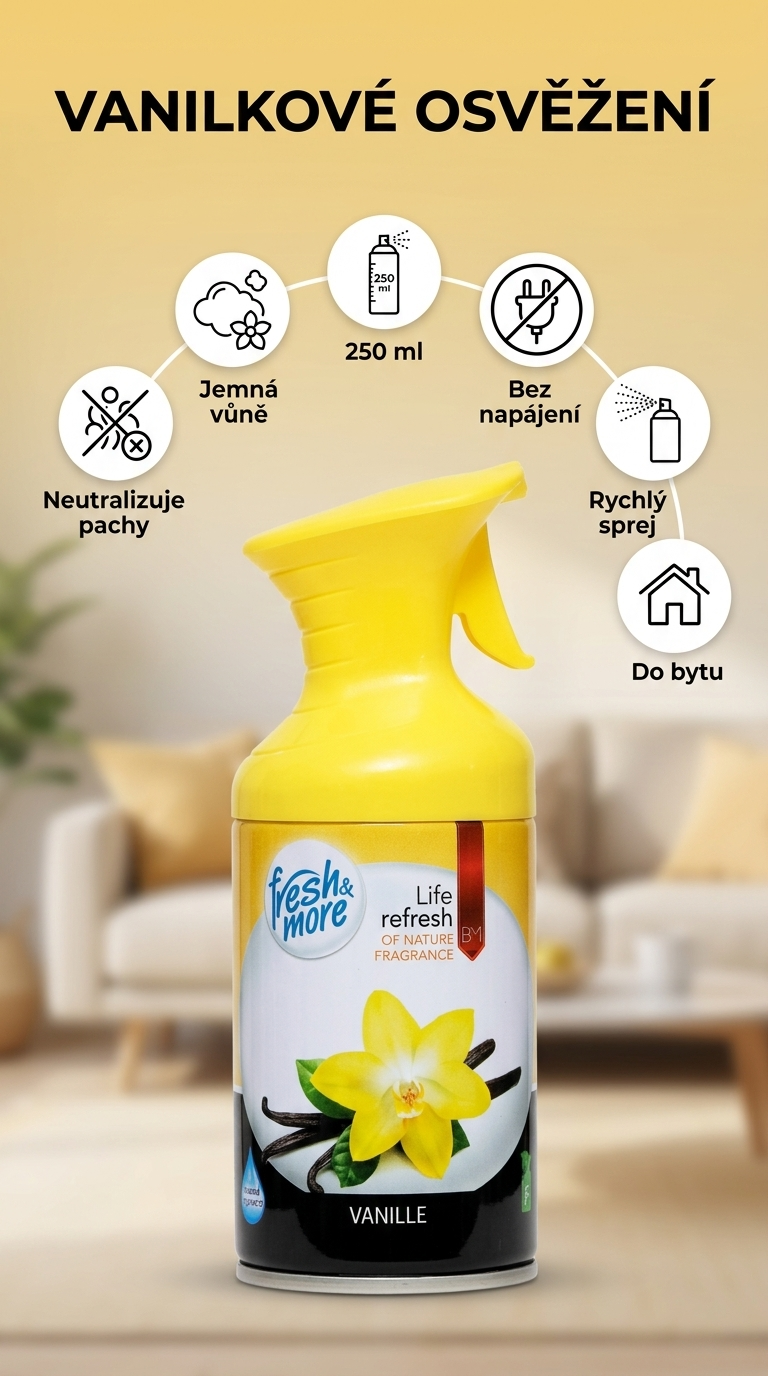 Fresh & More Vanilla - mobilní infografika