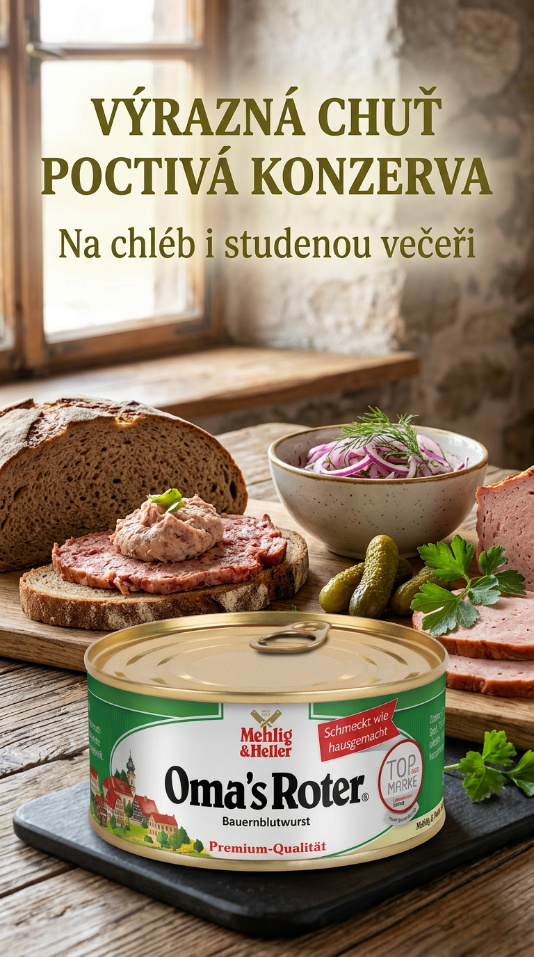 Mehlig & Heller Oma's Roter krvavá masová pomazánka v konzervě 300 g - lifestyle poster