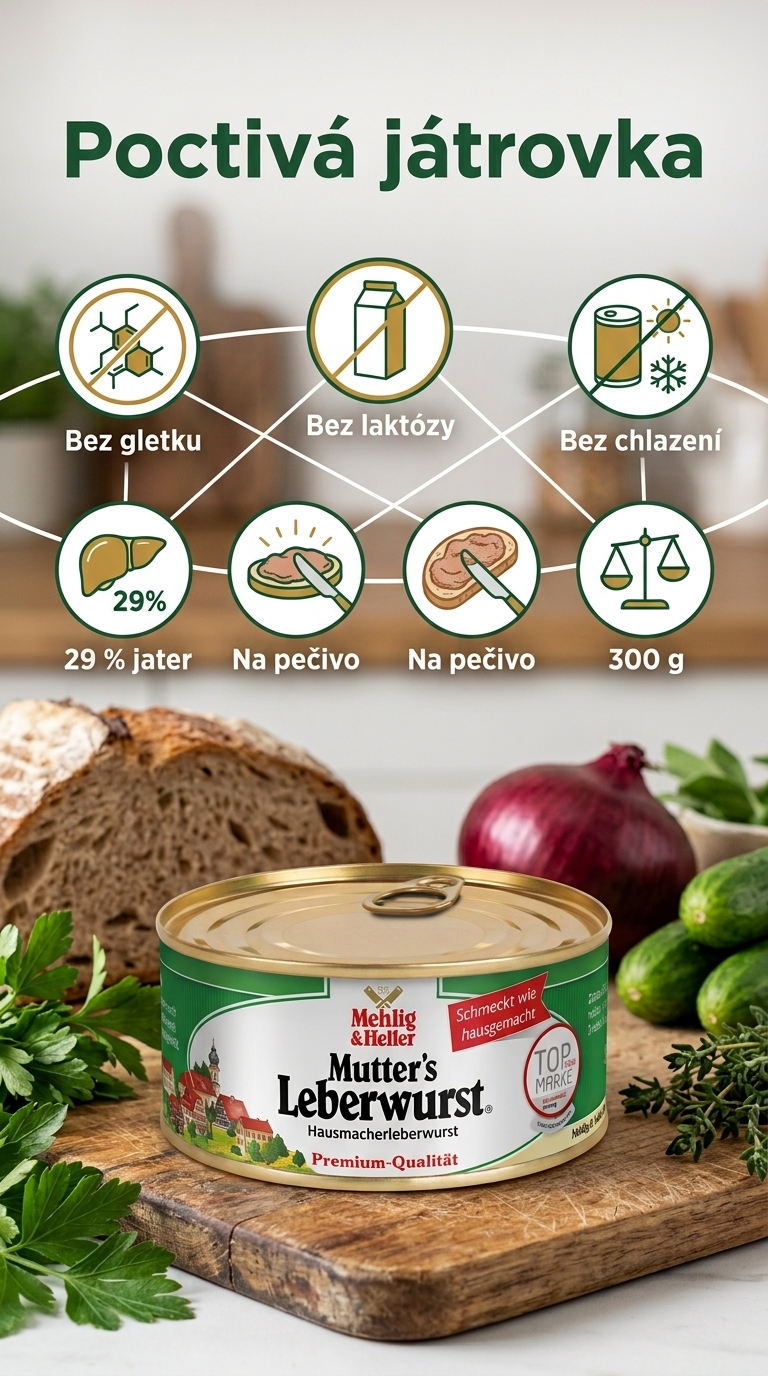 Mehlig & Heller Maminčina játrovka - mobilní infografika