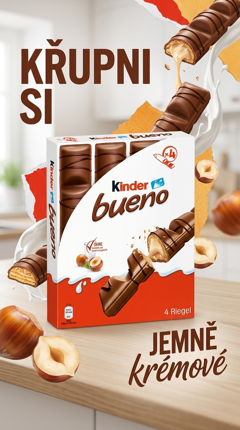 Kinder Bueno 4 ks, 86 g - lifestyle poster