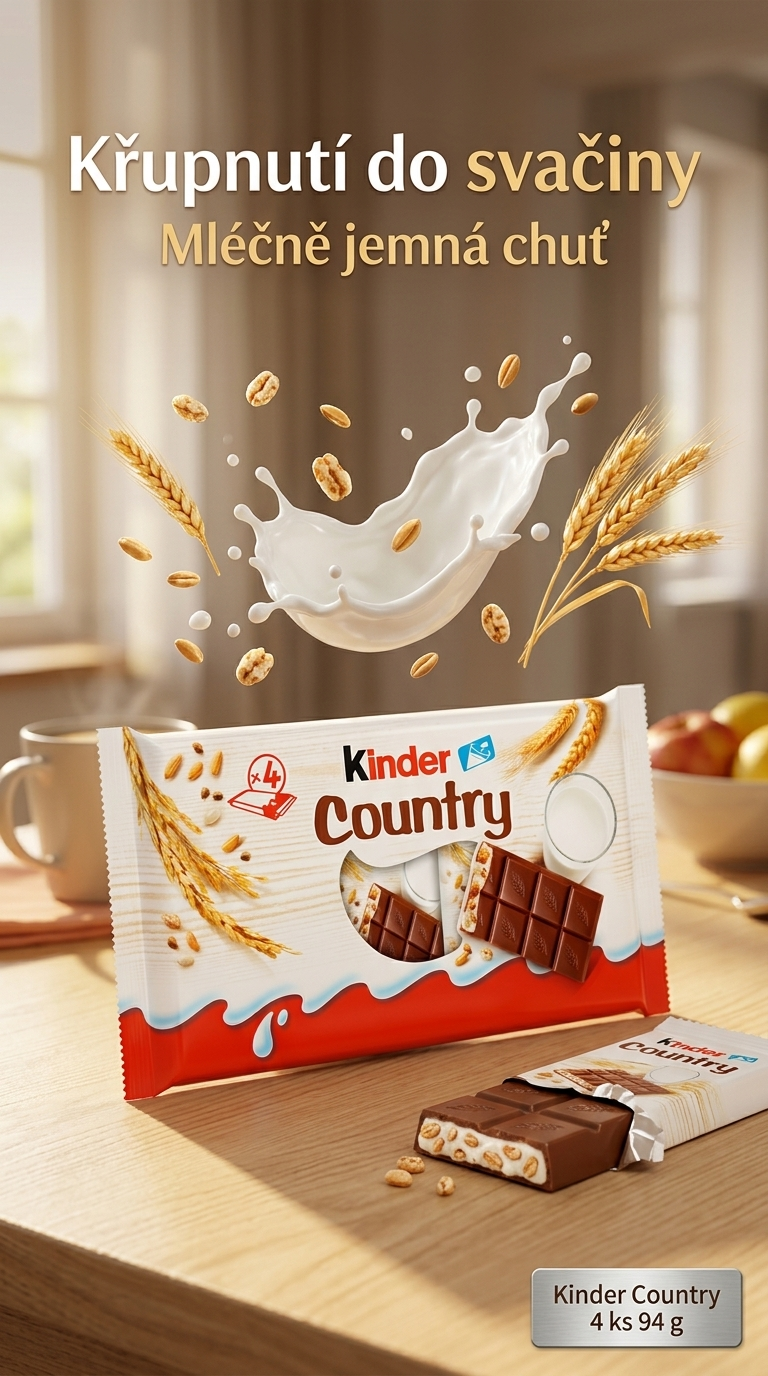 Kinder Country 4 ks 94 g - lifestyle poster