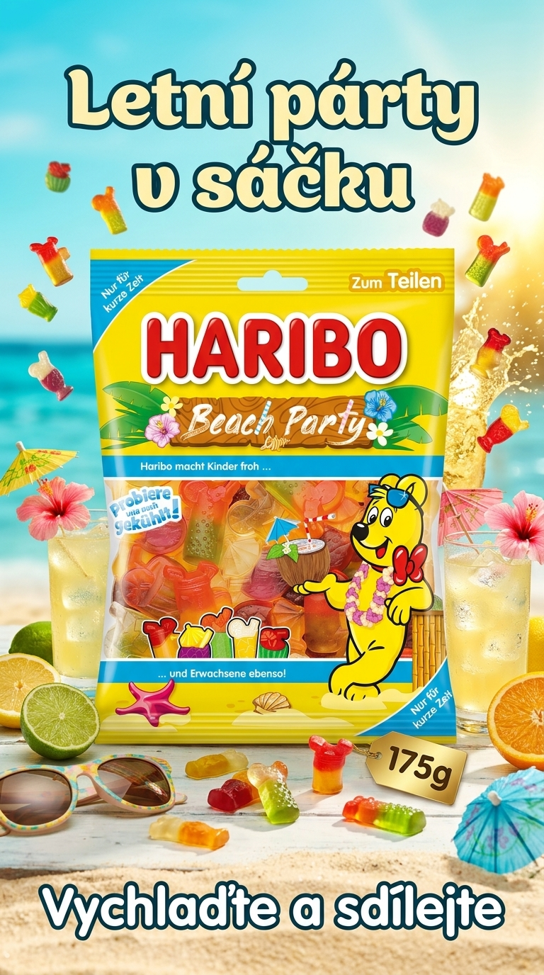 Haribo Beach Party želé bonbony 175 g - lifestyle poster