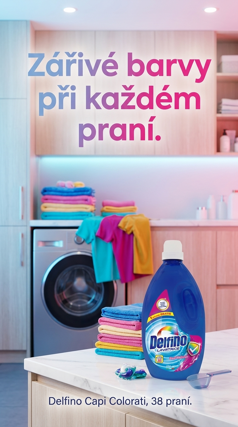 Delfino Capi Colorati prací gel na barevné prádlo 38 praní, 1,75 l - lifestyle poster