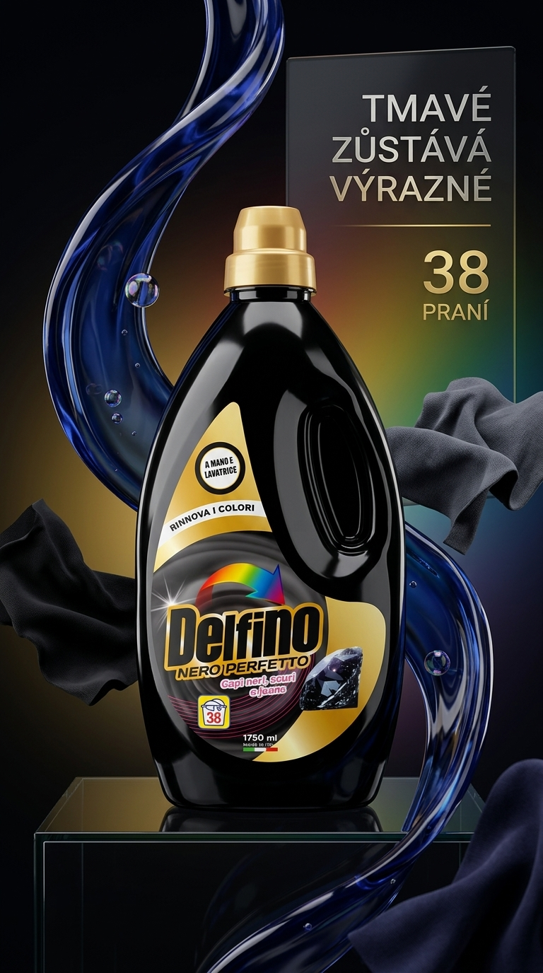Delfino Nero Perfetto – prací gel pro péči o tmavé textilie