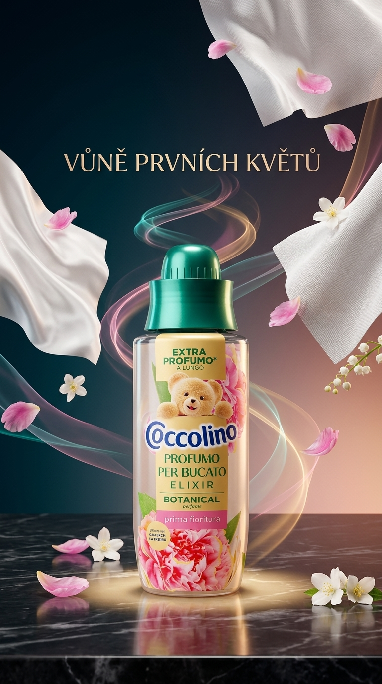 Coccolino Elixir Prima Fioritura parfém na prádlo 342 ml - lifestyle poster