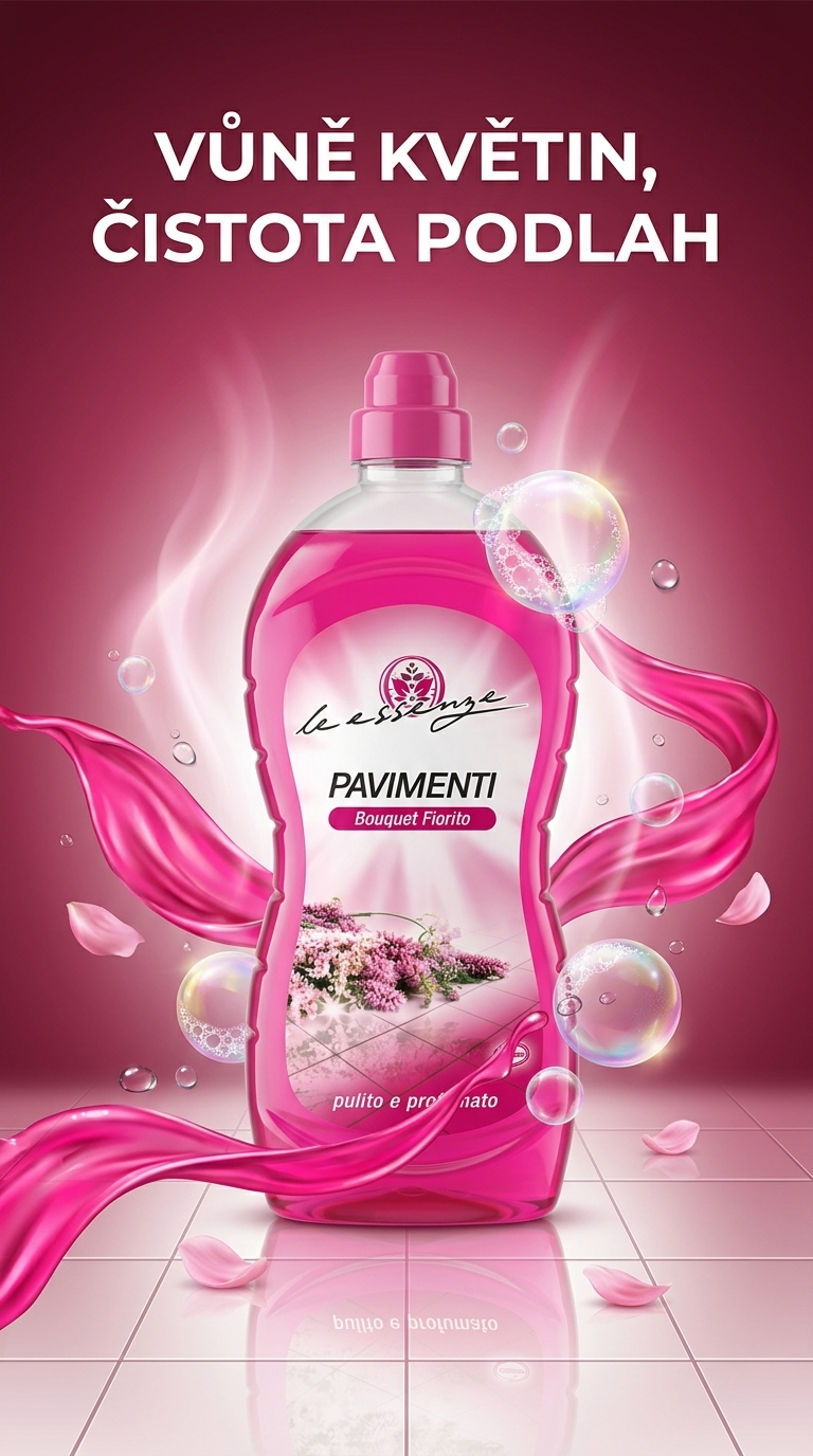 Dilly Le Essenze Bouquet Fiorito čistič na podlahy s květinovou vůní 1 l - lifestyle poster