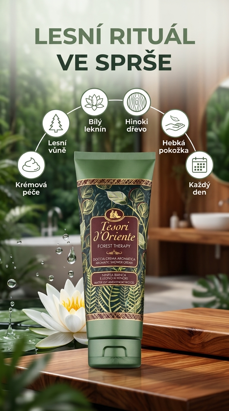 Tesori d'Oriente Forest Therapy sprchový krém 250 ml - mobilní infografika