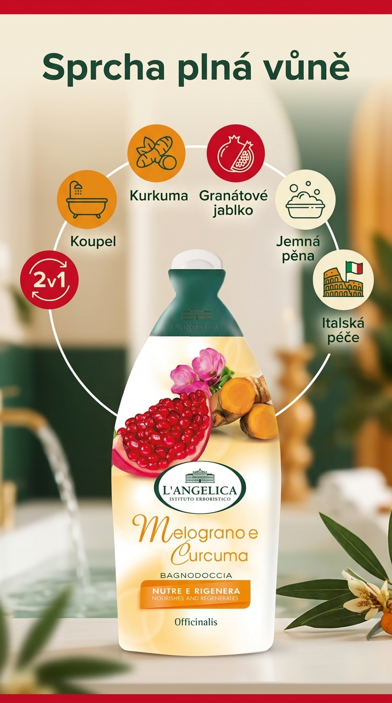L Angelica Melograno e Curcuma - mobilni infografika