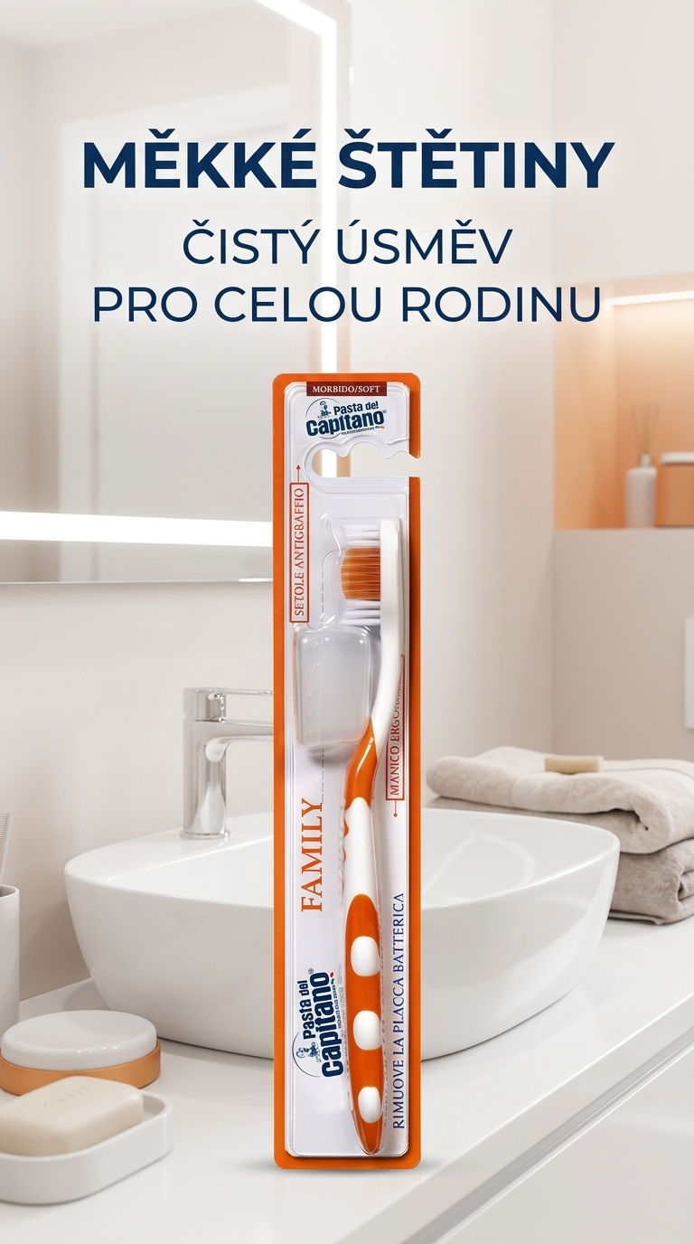 Pasta del Capitano Family měkký zubní kartáček 1 ks - lifestyle poster