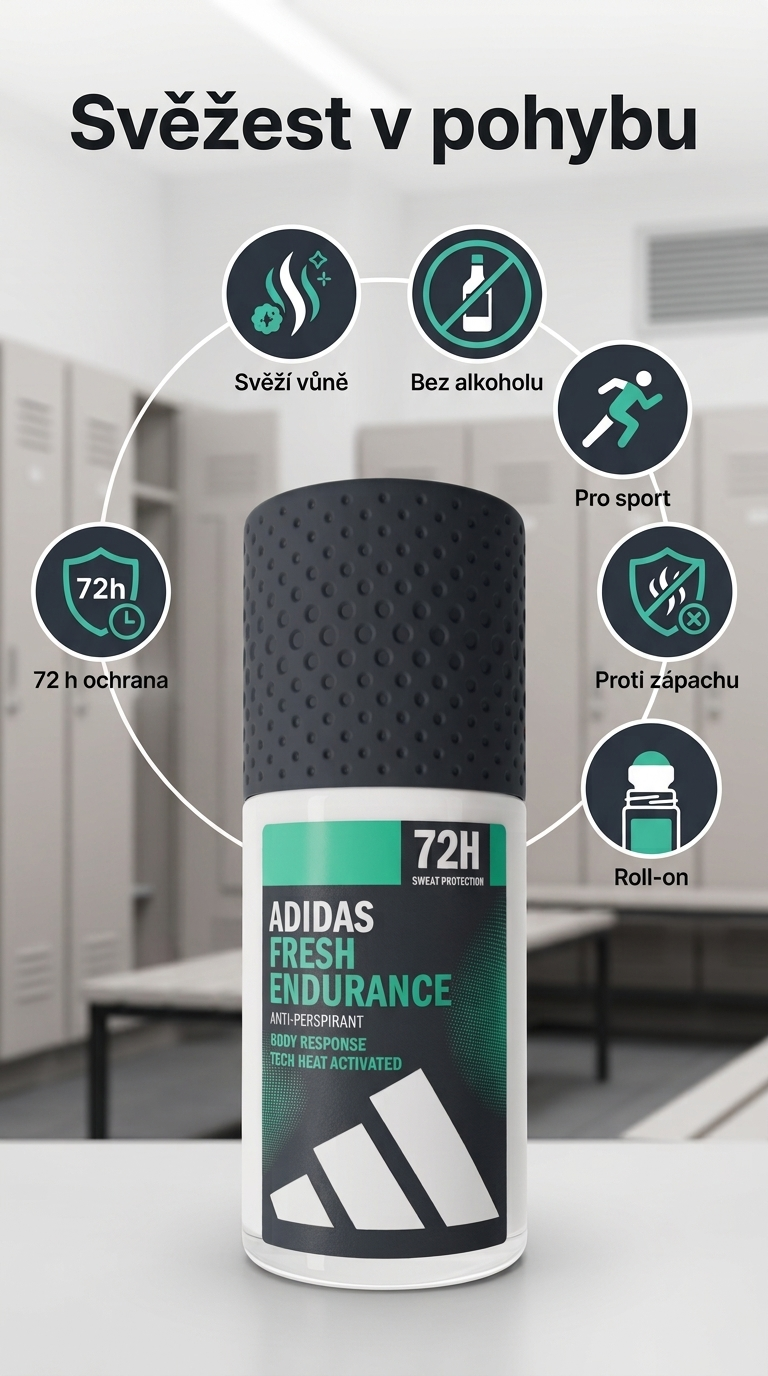 Adidas Fresh Endurance kuličkový antiperspirant 50 ml - mobilní infografika