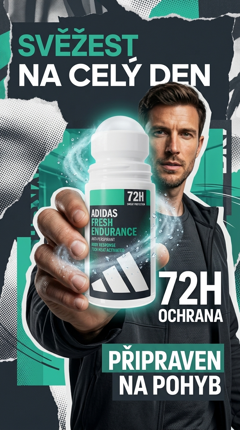 Adidas Fresh Endurance kuličkový antiperspirant 50 ml - lifestyle poster