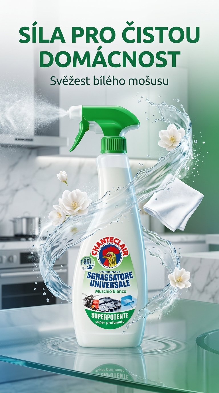 Chanteclair univerzální odmašťovač s vůní bílého mošusu 600 ml - síla pro čistou domácnost