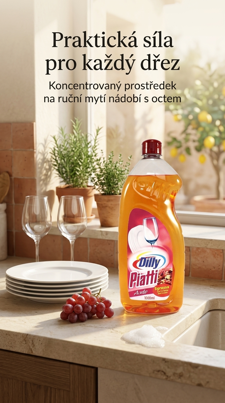 Dilly prostředek na nádobí s octem - lifestyle poster