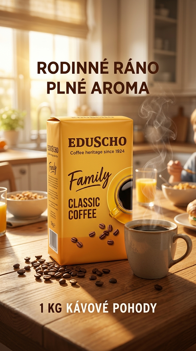 Tchibo Eduscho Family mletá káva 1 kg - rodinný kávový rituál