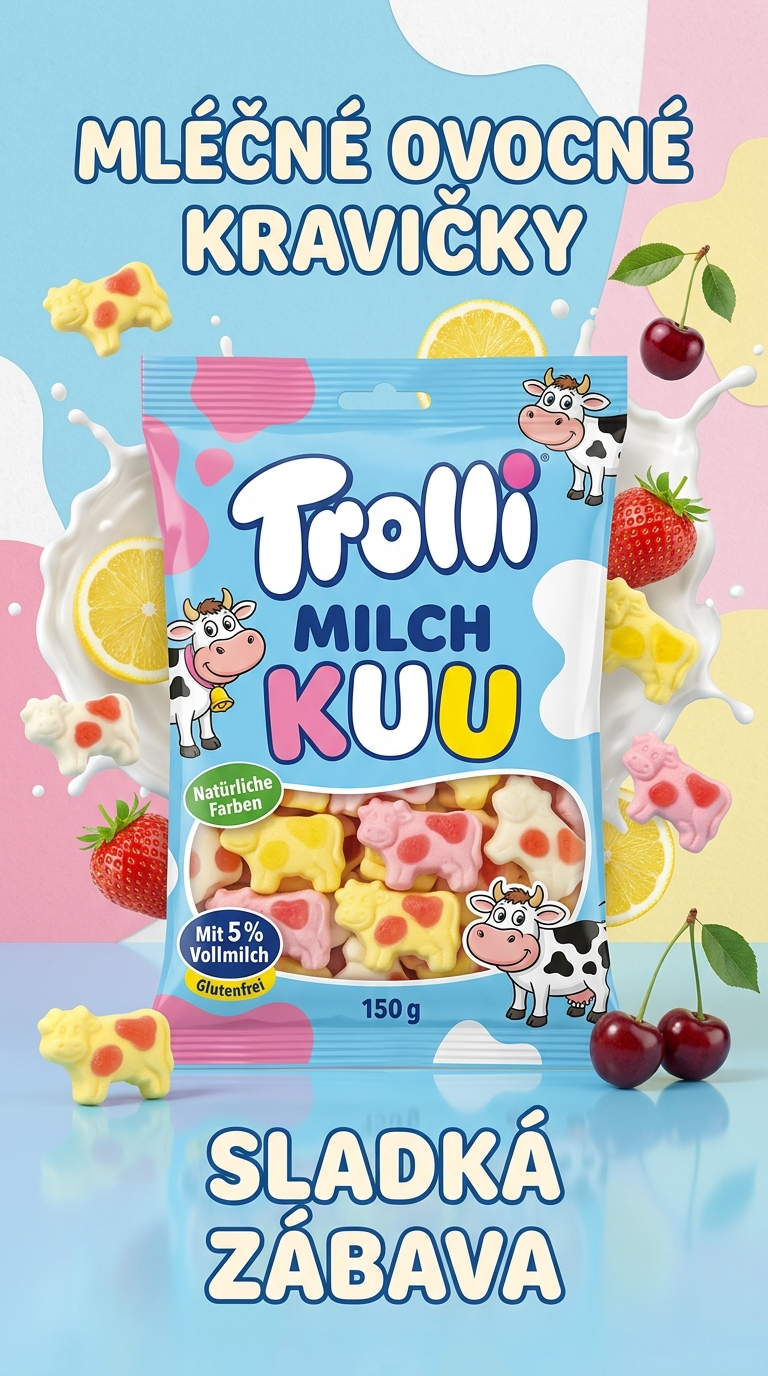 Trolli Milch Kuu mléčné kravičky 150 g - lifestyle poster