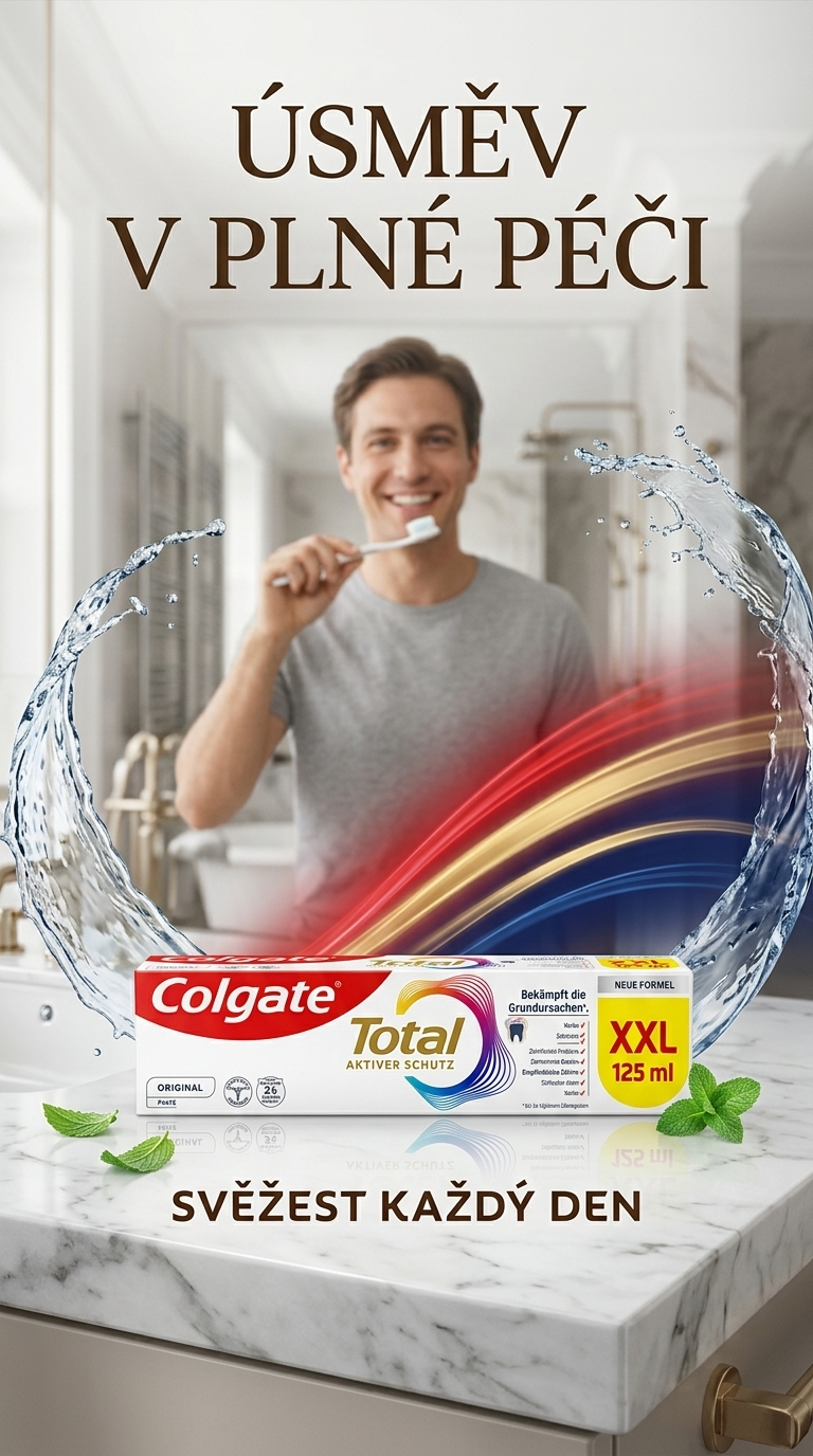 Colgate Total Original zubní pasta pro kompletní ochranu XXL 125 ml - lifestyle poster