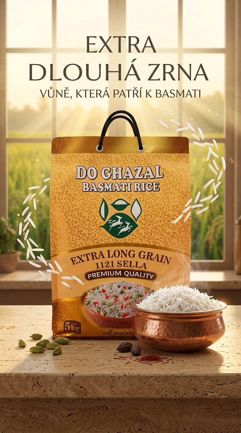 Do Ghazal basmati rýže 1121 Sella 5 kg – inspirace k servírování