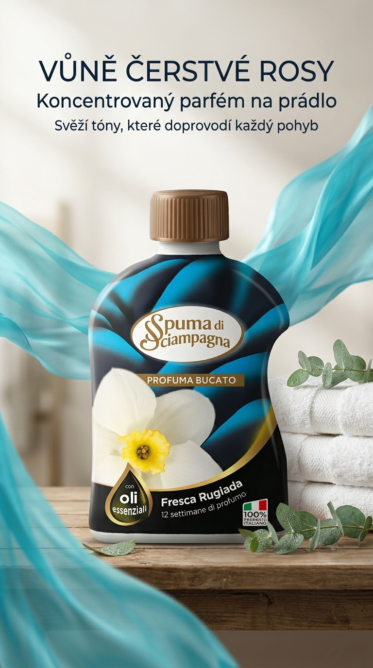 Spuma di Sciampagna Fresca Rugiada parfém na prádlo 230 ml – lifestyle poster