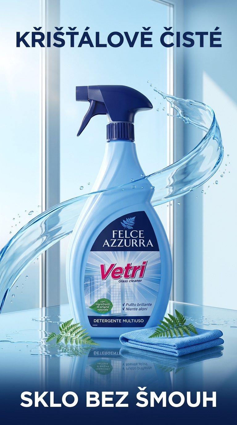 Felce Azzurra Vetri čistič oken a skel - lesk beze šmouh