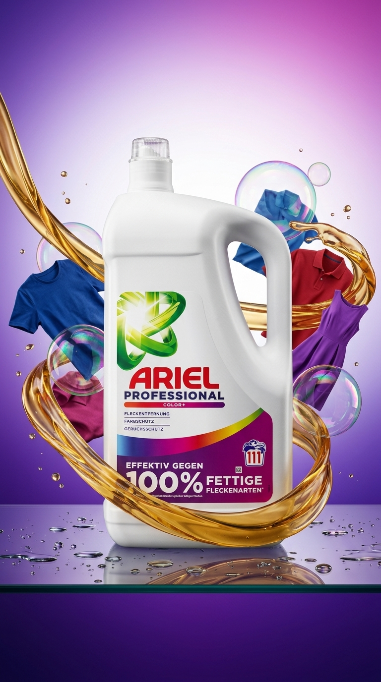Ariel Professional prací gel Color+ 111 praní 4,995 l - lifestyle poster