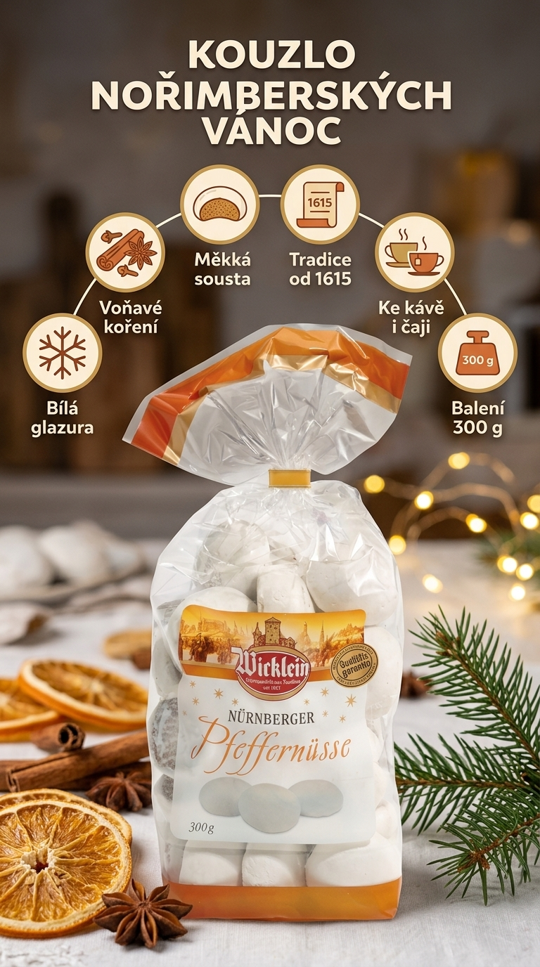 Wicklein glazované norimberské perníčky 300 g - mobilní infografika