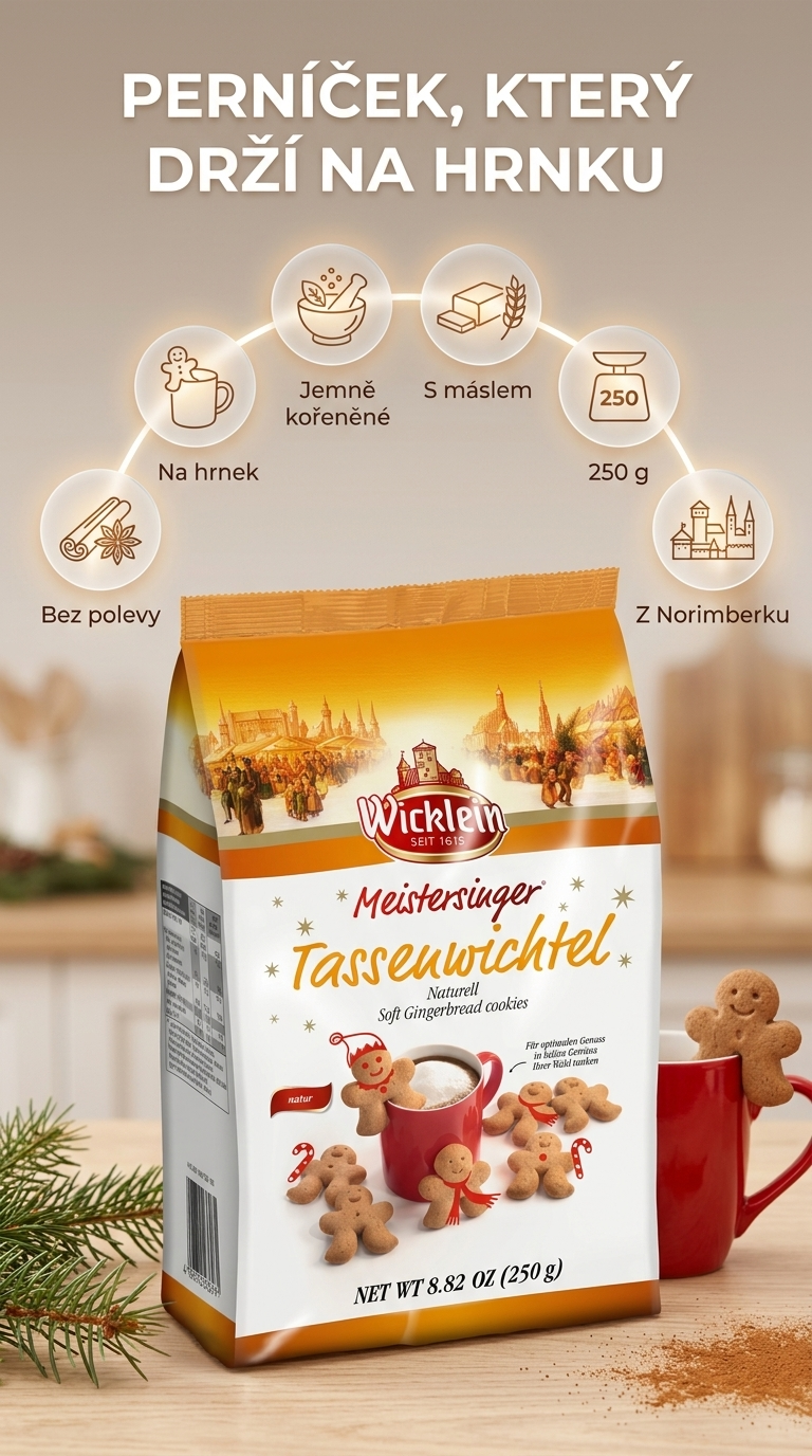 Wicklein perníkové postavičky na hrnek bez polevy 250 g - mobilní infografika