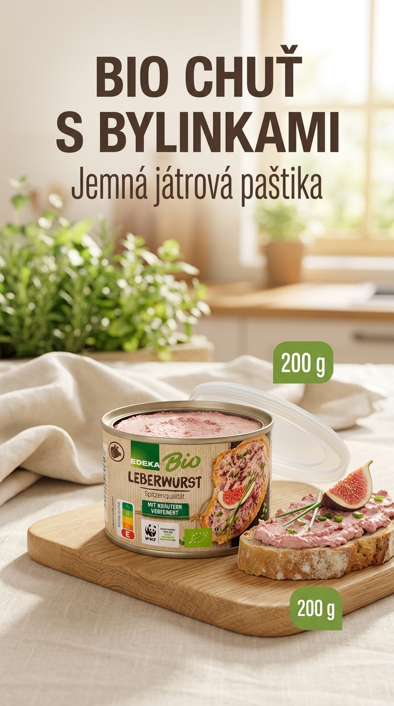EDEKA Bio játrová paštika s bylinkami 200 g - lifestyle poster