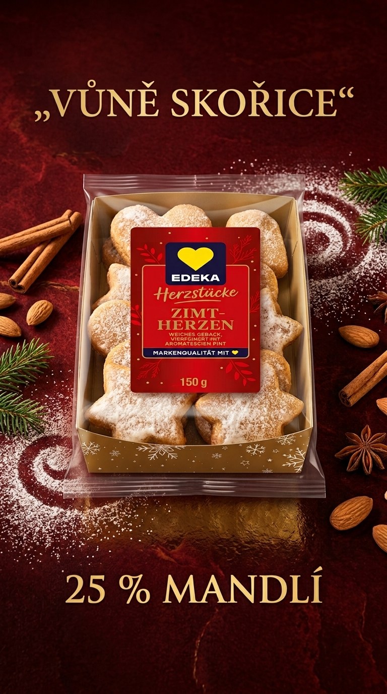 Edeka Herzstücke skořicové pečivo - sváteční inspirace