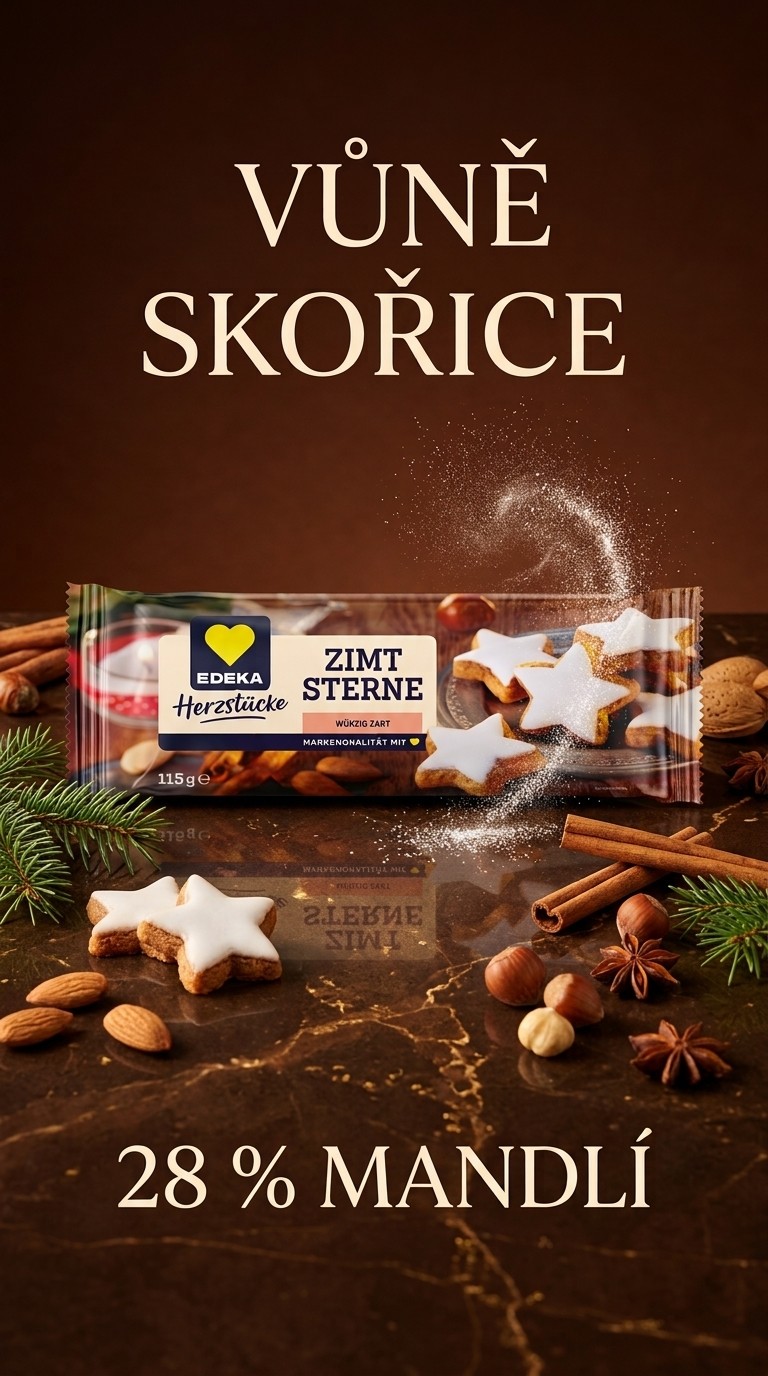 Edeka Herzstücke skořicové hvězdičky - sváteční lifestyle poster