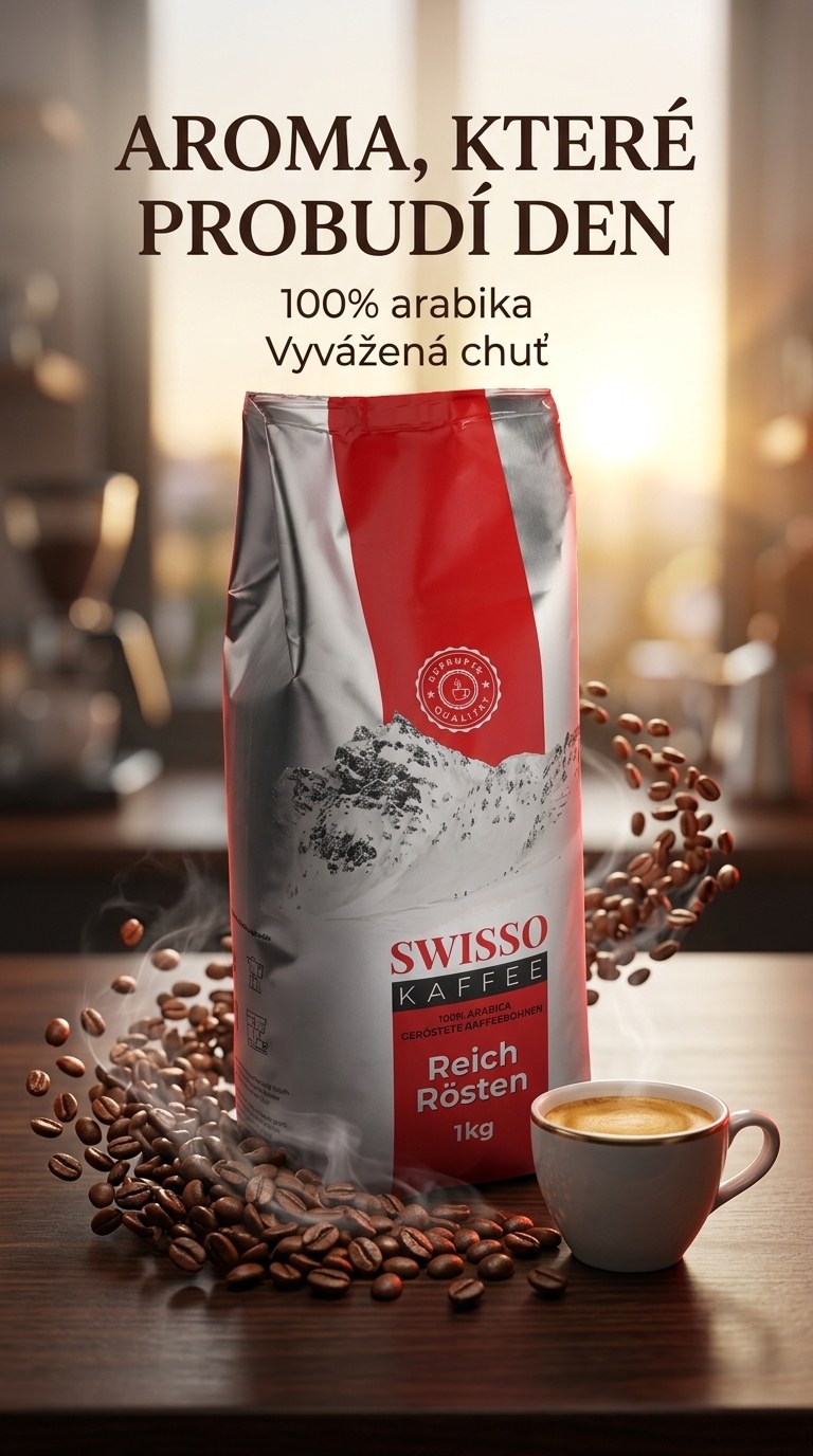 Swisso zrnková káva - ranní kávový rituál