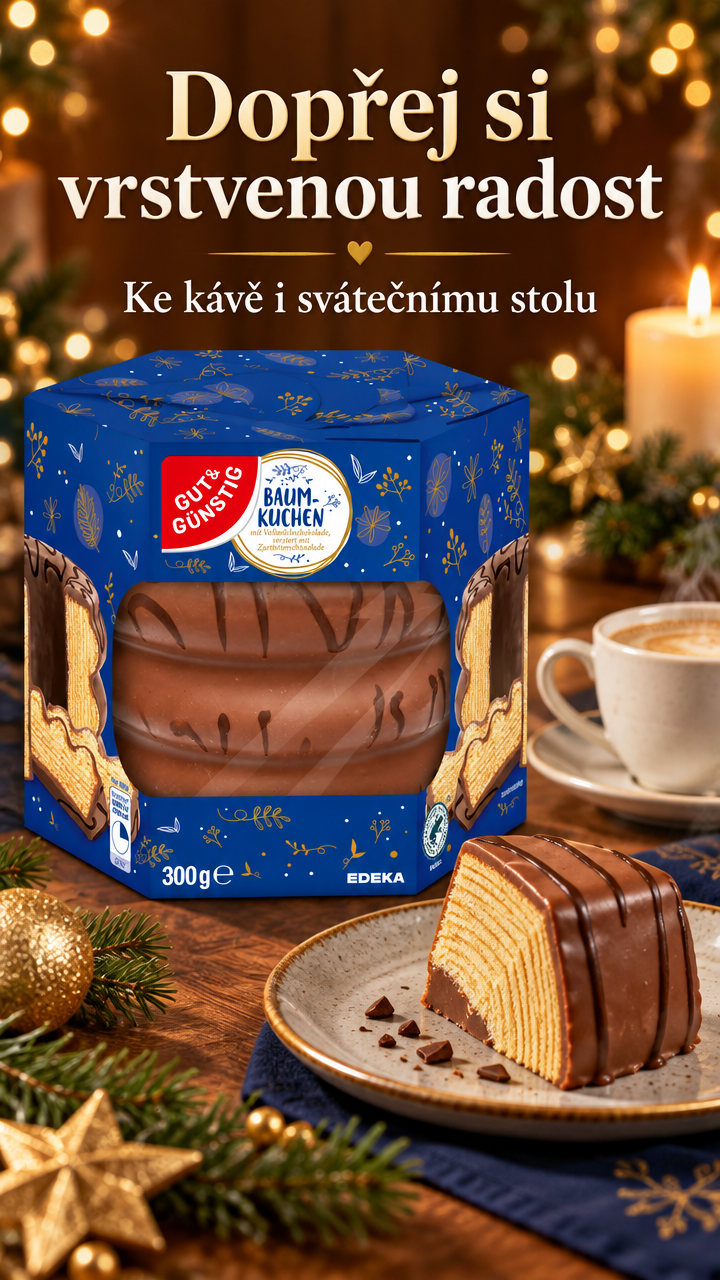 Koláč G&G na svátečním stole